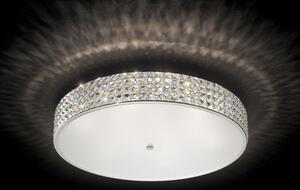 Okrągła lampa sufitowa włoski plafon z kryształkami Ideal Lux 87870 Roma 12xG9 13cm x 60cm