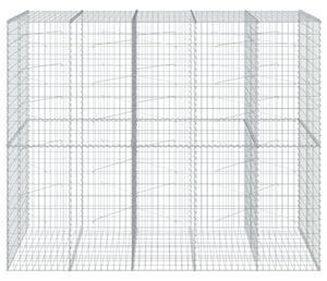 Kosz gabionowy z pokrywą, 250x100x200 cm, galwanizowane żelazo
