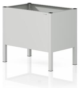 Osłona donica na kwiaty metalowa mała szara: DAISY 400 x 350 x 250 mm