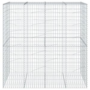 Kosz gabionowy z pokrywą, 200x100x200 cm, galwanizowane żelazo