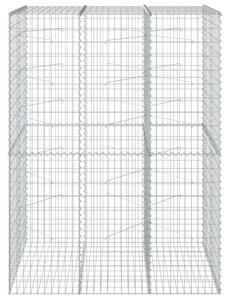 Kosz gabionowy z pokrywą, 150x100x200 cm, galwanizowane żelazo