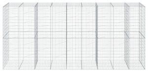 Kosz gabionowy z pokrywą, 450x100x200 cm, galwanizowane żelazo