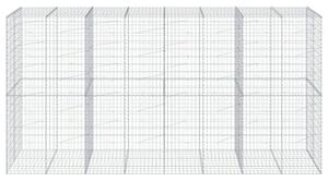 Kosz gabionowy z pokrywą, 400x100x200 cm, galwanizowane żelazo