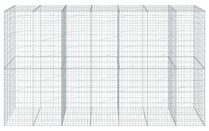 Kosz gabionowy z pokrywą, 350x100x200 cm, galwanizowane żelazo