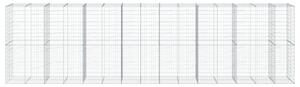 Kosz gabionowy z pokrywą, 750x100x200 cm, galwanizowane żelazo