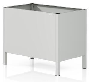 Osłona donica na kwiaty metalowa duża szara: DAISY 500 x 400 x 300 mm