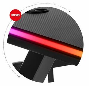 Biurko gamingowe HUZARO Hero 5.0 RGB Czarny