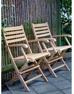 Krzesło ogrodowe z podłokietnikami z drewna York
