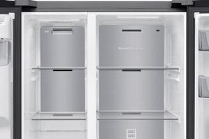 Lodówka SAMSUNG AI RS70F64KEBEO Side by Side No Frost 178.6cm Czarne szkło Podajnik wody Kostkarka