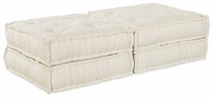 Modularna jednostka sofy 2 pcs kremowy 140 x 70 x 36 cm tkanina