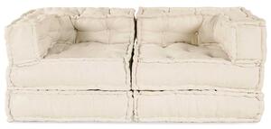 Modularna jednostka sofy 2 pcs kremowy 140 x 70 x 56 cm tkanina
