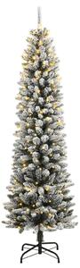Sztuczna choinka z 300 lampkami LED, ośnieżona, 180 cm