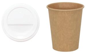 Papierowe kubki z pokrywkami, 1000 szt., 8oz, 200ml