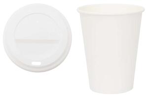 Papierowe kubki z pokrywkami, 1000 szt., 12oz, 300ml