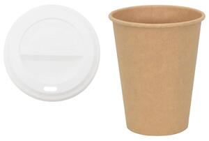 Papierowe kubki z pokrywkami, 1000 szt., 12oz, 300ml