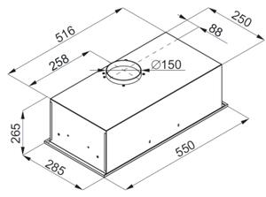 Okap GLOBALO Latapio 60.1 Czarny 415m3/h 66dB klasa C