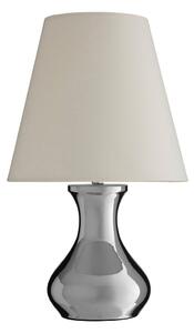 Kremowa/w kolorze srebra metalowa lampa stołowa z tekstylnym kloszem (wysokość 36 cm) Nell – Premier Housewares