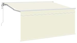 Markiza zwijana Kremowy 300 x 200 cm Poliester i aluminium