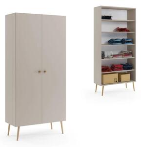 Szafa LEBEL z pÃ³Åkami 87cm kaszmirowa