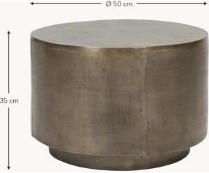 Okrągły stolik pomocniczy z metalu z efektem postarzania Rota