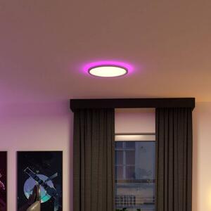 Paulmann Panel LED Atria Shine, Ø40 cm, RGBW, biały, IP20, ściemniany możliwość ściemniania, biały / opal, biuro, tworzywo sztuczne, nowoczesny