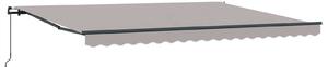 Markiza wysuwana jasnoszary 450 × 350 cm Poliester i aluminium