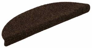 Maty na schody samoprzylepne 20 szt. 56x17x3 cm Brązowe półokrągłe