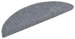 Maty na schody samoprzylepne 20 szt. 56x17x3 cm Jasnoszary półokrągły