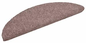 Maty na schody samoprzylepne 20 szt. 56x17x3 cm jasnobrązowe półokrągłe
