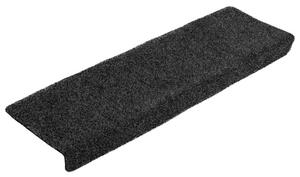 Maty na schody samoprzylepne 20 szt. 65x21x4 cm ciemnoszare, prostokątne krawędzie