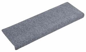 Maty na schody samoprzylepne 20 szt. 65x21x4 cm Jasnoszary prostokątny brzeg