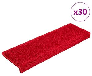 Maty na schody 30 szt. 65x21x4 cm Czerwone prostokątne krawędzie
