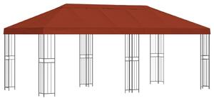 Altana z bokami 6 x 3 m terakota Poliester i Stal 190