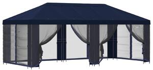 Altana z bokami 6 x 3 m niebieski Poliester i Stal 190