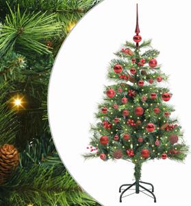 Sztuczna choinka Ze LED Lights Zielony 150 cm PVC i Metal