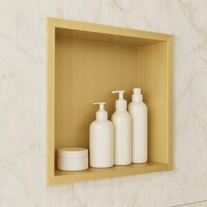Półka łazienkowa wnękowa Estiva FALEZA Gold 30x30x10 cm złota szczotkowana 1 szt