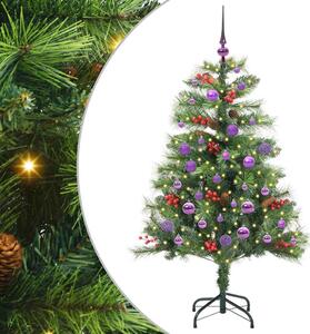 Sztuczna choinka Ze LED Lights Zielony 150 cm PVC i Metal