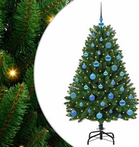 Sztuczna choinka z 150 diodami LED Zielony 150 cm PVC i Metal