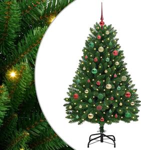 Sztuczna choinka z 150 diodami LED Zielony 150 cm PVC i Metal