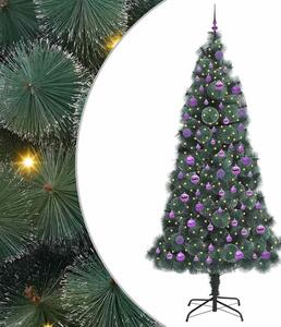 Sztuczna Choinka LED z Zestawem Bombek Zielony 240 cm PET