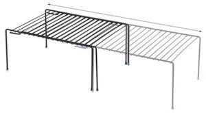 Półka kuchenna metalowa czarna rozsuwana 34,5-48 cm