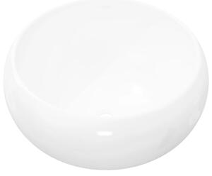 Umywalka ceramiczna, okrągła 40 x 15 cm, biała