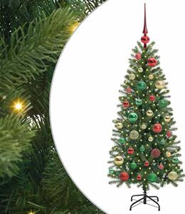 Sztuczna choinka z 150 diodami LED Zielony 120 cm PE i PVC