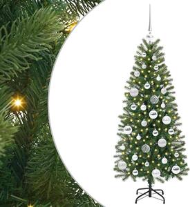 Sztuczna choinka z 150 diodami LED Zielony 120 cm PE i PVC