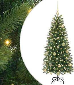 Sztuczna choinka z 150 diodami LED Zielony 120 cm PE i PVC