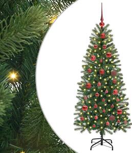 Sztuczna choinka z 150 diodami LED Zielony 150 cm PE i PVC