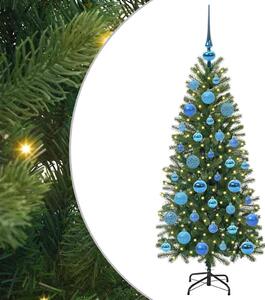 Sztuczna choinka z 150 diodami LED Zielony 120 cm PE i PVC