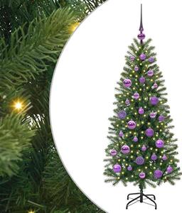 Sztuczna choinka z 150 diodami LED Zielony 120 cm PE i PVC