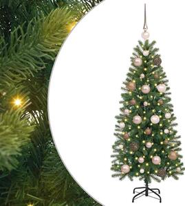 Sztuczna choinka z 150 diodami LED Zielony 120 cm PE i PVC