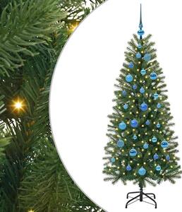 Sztuczna choinka z 150 diodami LED Zielony 150 cm PE i PVC